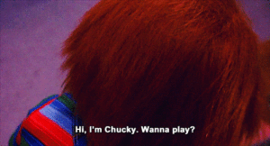 Hi I'm Chucky Wanna Play Gif
