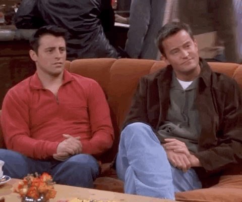 Joey and Chandler applauding