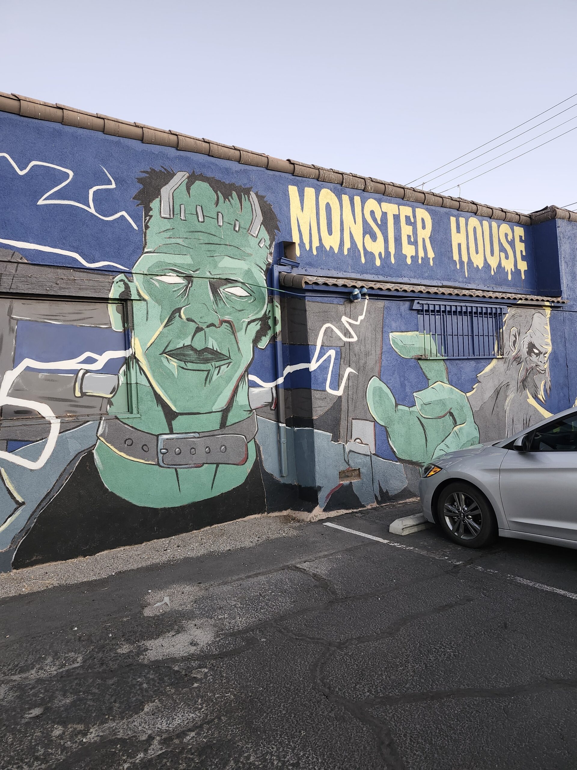 Frankenstein painting on building